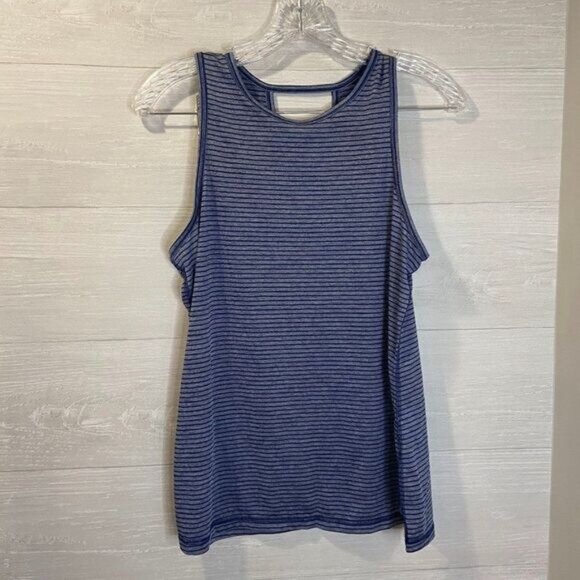 Ideology Women's Striped Keyhole Classic Fit Yoga Tank Top - Picture 5 of 7